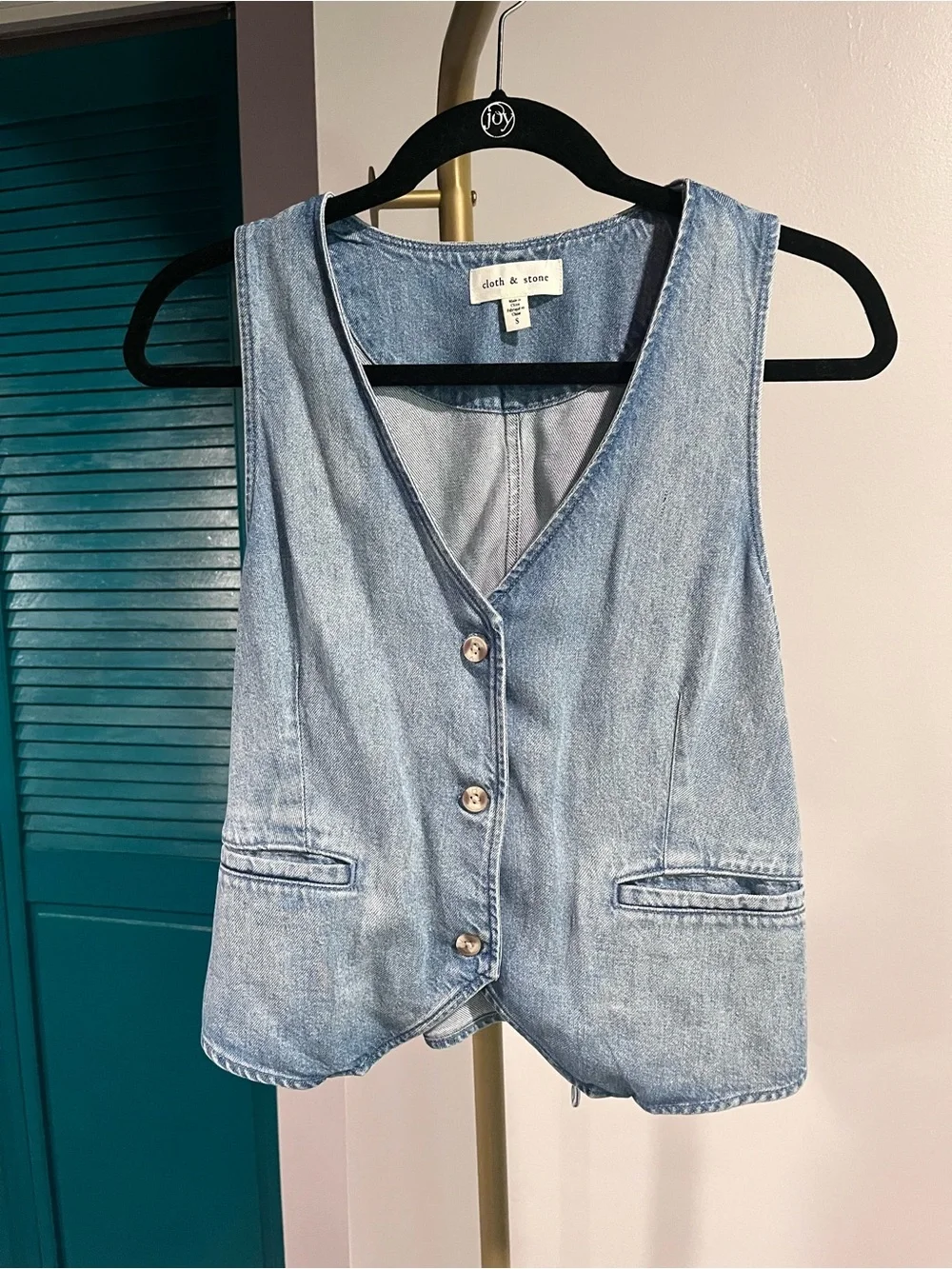 Cloth & Stone Denim Vest Size Small • NWT • Evereve